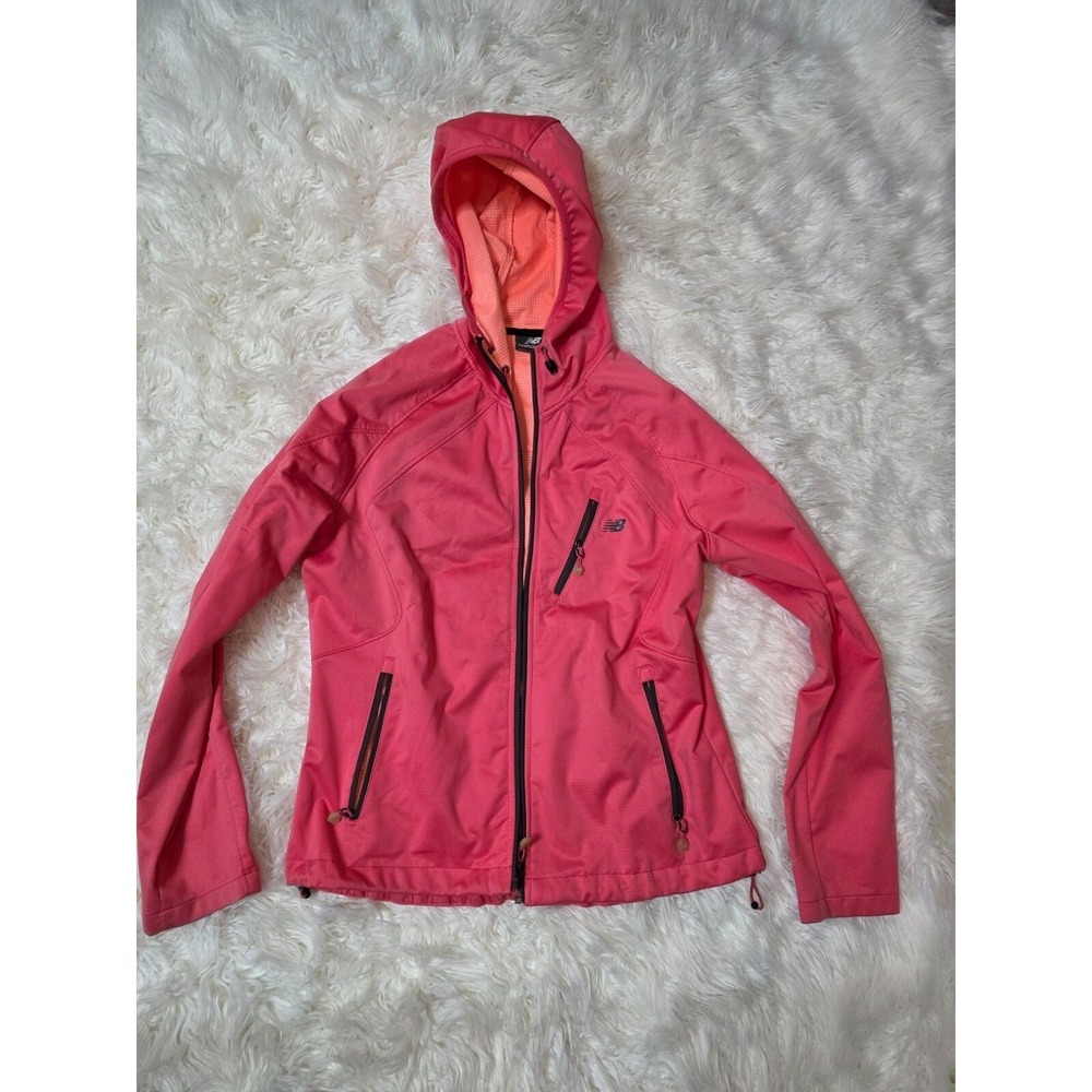 New Balance Women Pink Hooded Jacket Size M